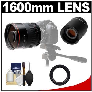 Vivitar 800mm f/8 Mirror Lens (T Mount) with 2x Teleconverter (=1600mm) + Accessory Kit