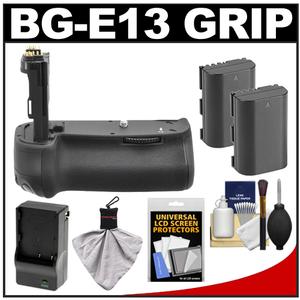 Xit BG-E13 Pro Series Multi-Power Battery Grip for Canon EOS 6D Digital SLR Camera with (2) LP-E6 Batteries & Charger + Accessory Kit