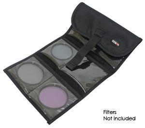 Zeikos Tri-fold Filter Pouch Case (Holds 6 Filters up to 82mm) - Digital Cameras and Accessories - Hip Lens.com