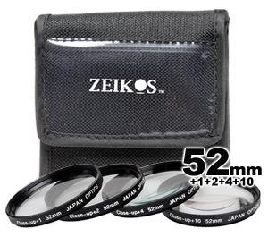 Zeikos 4-Piece +1 +2 +4 +10 Close-Up Macro Filter Set with Case (52mm) - Digital Cameras and Accessories - Hip Lens.com