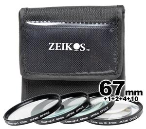 Zeikos 4-Piece +1 +2 +4 +10 Close-Up Macro Filter Set with Case (67mm) - Digital Cameras and Accessories - Hip Lens.com