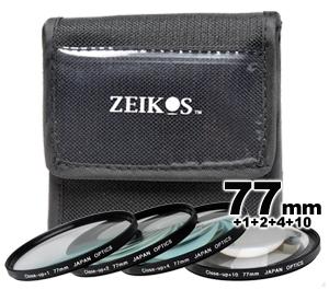 Zeikos 4-Piece +1 +2 +4 +10 Close-Up Macro Filter Set with Case (77mm) - Digital Cameras and Accessories - Hip Lens.com