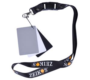 Zeikos Digital Grey Card and Black & White Reference Cards Set with Lanyard - Digital Cameras and Accessories - Hip Lens.com
