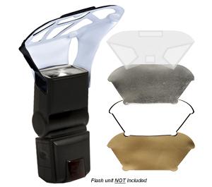 Zeikos Universal Flash Diffuser Bouncer with Interchangeable White/Gold/Silver Inserts - Digital Cameras and Accessories - Hip Lens.com