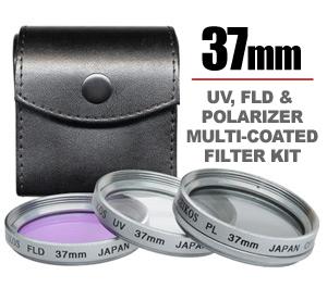 Zeikos 3-Piece Multi-Coated Glass Filter Kit (37mm UV/FLD/PL) - Silver - Digital Cameras and Accessories - Hip Lens.com