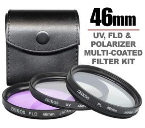 Zeikos 3-Piece Multi-Coated Glass Filter Kit (46mm UV/FLD/PL) - Digital Cameras and Accessories - Hip Lens.com