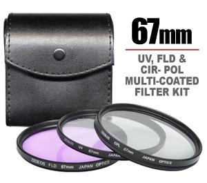 Zeikos 3-Piece Multi-Coated Glass Filter Kit (67mm UV/FLD/CPL) - Digital Cameras and Accessories - Hip Lens.com