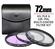 Zeikos 3-Piece Multi-Coated Glass Filter Kit (72mm UV/FLD/CPL)