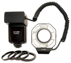 Zeikos Digital Macro Ring Light Flash (52/55/58/62mm) (for Canon E-TTL II) - Digital Cameras and Accessories - Hip Lens.com