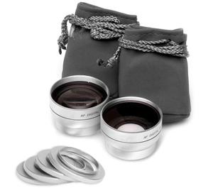 Zeikos .45x Wide Angle & 2.5x Telephoto Camera/Video Lens Set Fits Filter Sizes: 30mm  30.5mm  34mm  37mm & 40.5mm - Digital Cameras and Accessories - Hip Lens.com